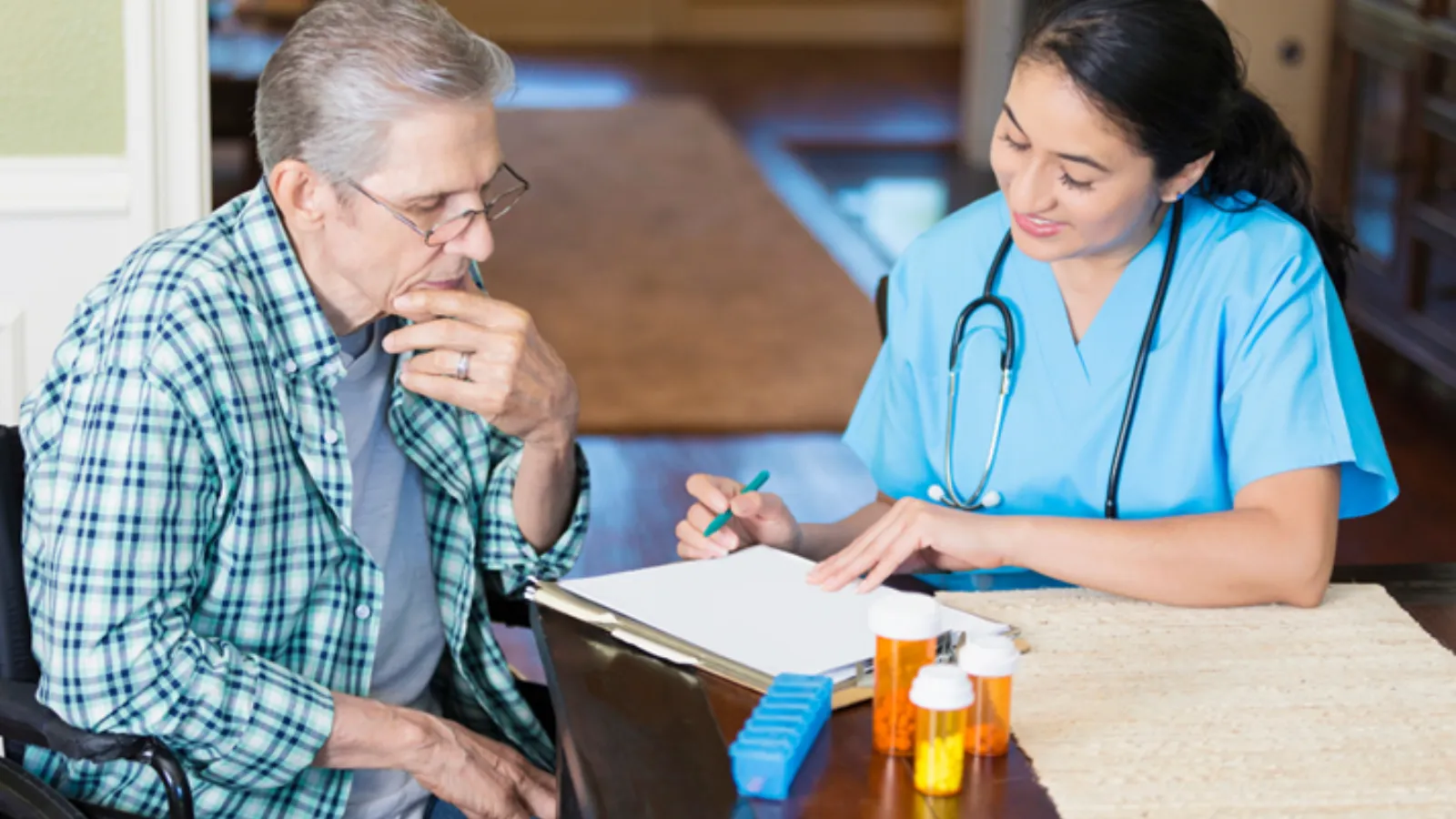 Patient with nurse